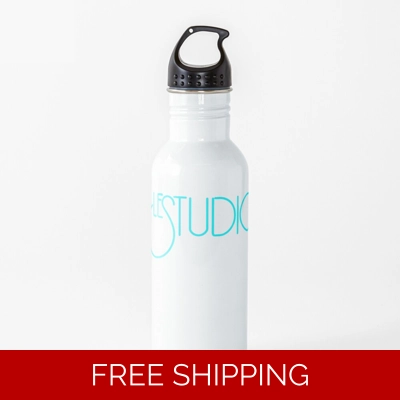 Water Bottle Aqua Blue Logo